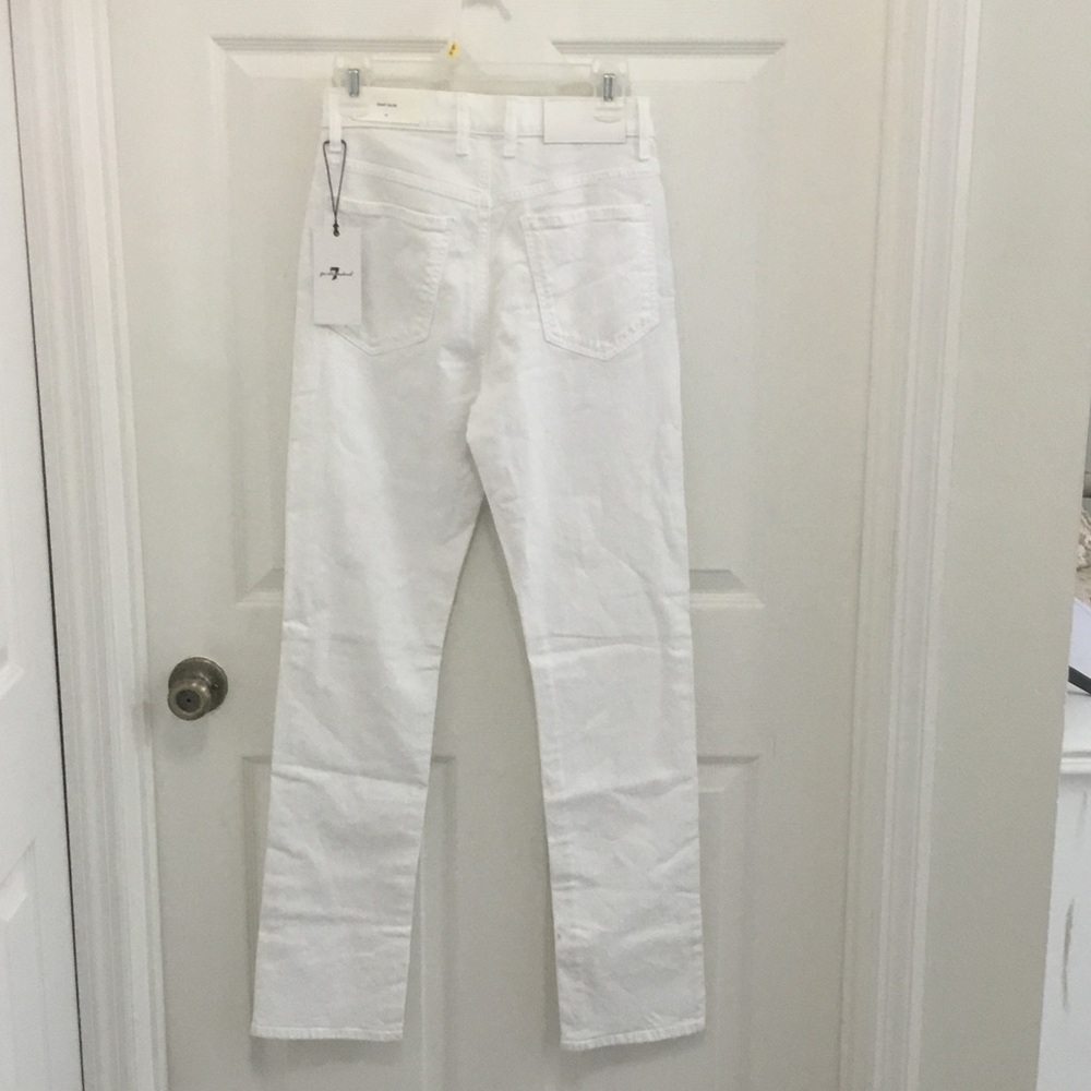 7 For All Mankind High Rise White Jeans